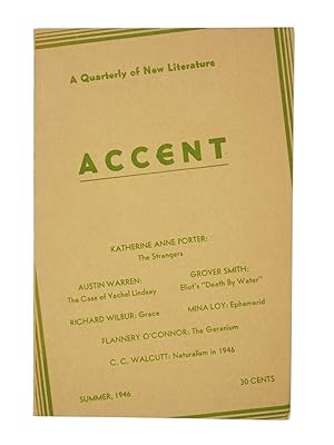 Seller image for The Geranium" in Accent (Volume 6, No. 4, Summer 1946) for sale by Respublica Books LLC