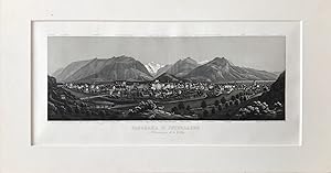 Immagine del venditore per Panorama d' Jnterlaken & Untersee, prise de la Goldey. venduto da Antiquariat Im Baldreit
