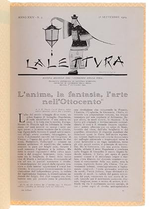 Seller image for L'ANIMA, LA FANTASIA, L'ARTE NELL'OTTOCENTO. Stralcio da La Lettura, settembre 1924.: for sale by Bergoglio Libri d'Epoca