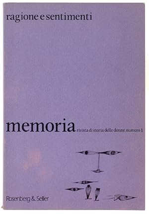 MEMORIA. Rivista di storia delle donne - N.1. marzo 1981.: