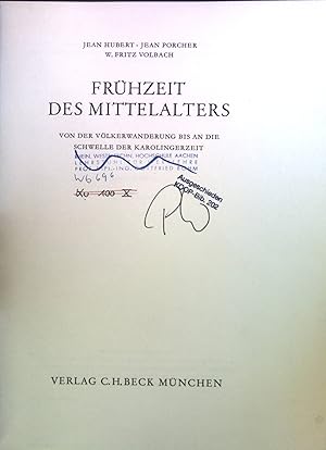 Seller image for Frhzeit des Mittelalters : Von d. Vlkerwanderung bis an d. Schwelle d. Karolingerzeit. for sale by books4less (Versandantiquariat Petra Gros GmbH & Co. KG)