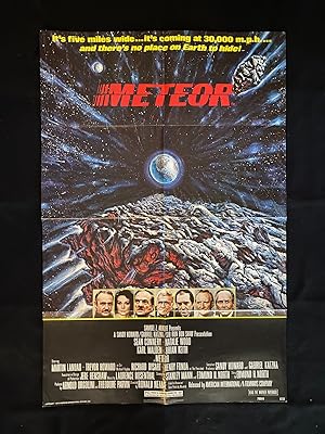 Meteor Original One Sheet Movie Poster- 1979- SEAN CONNERY- Natalie Wood