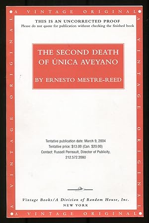 Immagine del venditore per The Second Death of nica Aveyano venduto da Between the Covers-Rare Books, Inc. ABAA