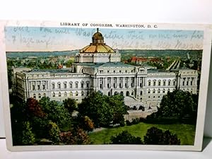 Washingon D. C., Library of Congress. USA. Alte Ansichtskarte / Postkarte farbig, gel. ca 70ger J...