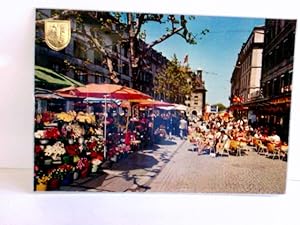 Genf. Geneve. La Place du Molard. Molard Platz. Schweiz. Alte Ansichtskarte / Postkarte farbig, g...