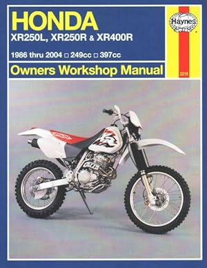 Image du vendeur pour Haynes Honda XR250L, XR250R & XR400R 1986 Thru 2004 Owners Workshop Manual : 249CC, 397CC mis en vente par GreatBookPrices