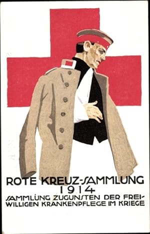 Künstler Ansichtskarte / Postkarte Hohlwein, L., Rote Kreuz Sammlung 1914, Freiwillige Krankenpfl...