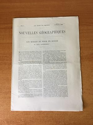 Image du vendeur pour LE TOUR DU MONDE NOUVELLES GEOGRAPHIQUES 1894 n 2 : le marais de Pinsk en Russie et leur asschement, le nouvel orient mis en vente par KEMOLA