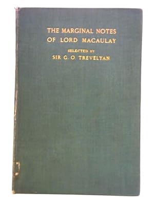 Image du vendeur pour Marginal Notes by Lord Macaulay mis en vente par World of Rare Books