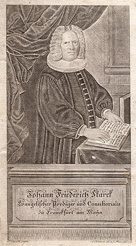 Seller image for Johann Friedrich Starck (Hildesheim 10. 10. 1680 - 17. 07. 1756 Frankfurt a. M.). Lutherischer Theologe und Autor pietistischer Schriften. Hftbild,. for sale by Antiquariat Clemens Paulusch GmbH