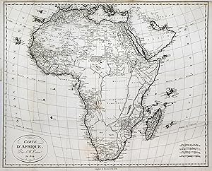 Bild des Verkufers fr Kupferstich- Karte, n. J.B. Poirson, "Carte d'Afrique.". zum Verkauf von Antiquariat Clemens Paulusch GmbH