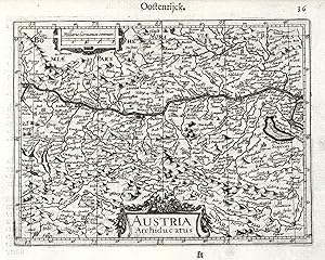 Bild des Verkufers fr Kupferstich- Karte, aus Bertius n. Mercator - Hondius (?),"Austria archiducatus". zum Verkauf von Antiquariat Clemens Paulusch GmbH