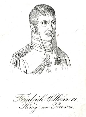 Imagen del vendedor de (Potsdam 03.08.1770 - 07.06.1840 Berlin). Markgraf von Brandenburg. Brustbild mit Orden,. a la venta por Antiquariat Clemens Paulusch GmbH