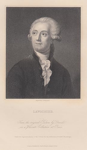 Bild des Verkufers fr (Paris 26. 08. 1743 - 08. 05. 1794 Paris). Franz. Chemiker und Schriftsteller. Einer der Begrnder der neuzeitlichen Chemie. Brustbild,. zum Verkauf von Antiquariat Clemens Paulusch GmbH