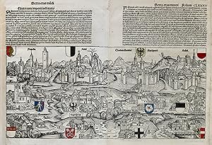 Phantasieansicht mehrerer Städte, "Electorum imperii institutio".