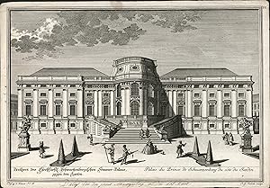 Bild des Verkufers fr Teilansicht, Palais Schwarzenberg, "Prospect des Hochfrstl. Schwartzenbergischen Sommer= Palais, gegen den Garten.". zum Verkauf von Antiquariat Clemens Paulusch GmbH