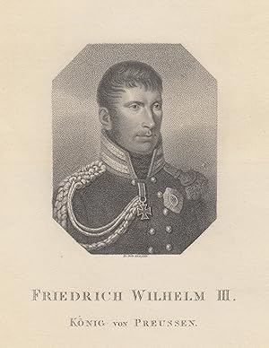 Imagen del vendedor de (Potsdam 03.08.1770 - 07.06.1840 Berlin). Markgraf von Brandenburg. Brustbild halb nach rechts im Achteck,. a la venta por Antiquariat Clemens Paulusch GmbH