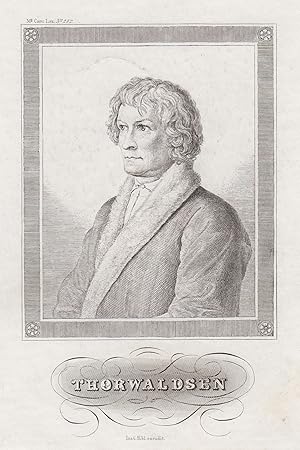 Bild des Verkufers fr Bertel Thorwaldsen (Kopenhagen 19. 11. 1770 - 24. 03. 1844 Kopenhagen). Dn. Bildhauer. Brustbild,. zum Verkauf von Antiquariat Clemens Paulusch GmbH