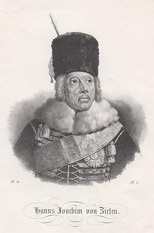 Seller image for (bei Neuruppin 14. 05. 1699 - 26. 01. 1786 Berlin). Preuss. General. Brustbild,. for sale by Antiquariat Clemens Paulusch GmbH
