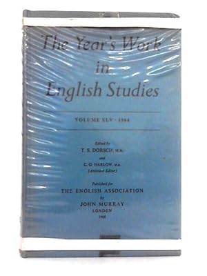 Seller image for The Year's Work in English Studies, Volume XLV, 1964 for sale by World of Rare Books