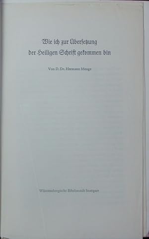 Bild des Verkufers fr Die Heilige Schrift des Alten und Neuen Testaments. zum Verkauf von Antiquariat Bookfarm
