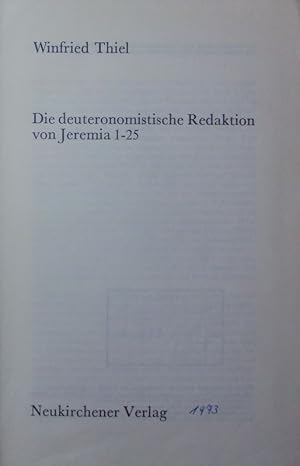 Seller image for Die deuteronomistische Redaktion von Jeremia 1-25. for sale by Antiquariat Bookfarm