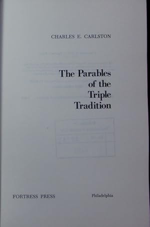 Imagen del vendedor de The parables of the triple tradition. a la venta por Antiquariat Bookfarm