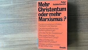 Immagine del venditore per Mehr Christentum oder mehr Marxismus? venduto da Antiquariat Bookfarm