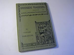 Imagen del vendedor de Griechische Tragdien - IV. Band - Euripides: Herakles a la venta por Antiquariat Fuchseck