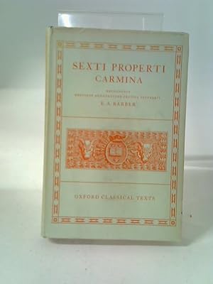 Bild des Verkufers fr Sexti Properti Carmina zum Verkauf von World of Rare Books