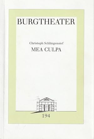 Bild des Verkufers fr Programmheft Urauffhrung Christoph Schlingensief MEA CULPA 20. Mrz 2009 Spielzeit 2008 / 2009 Heft 194 zum Verkauf von Programmhefte24 Schauspiel und Musiktheater der letzten 150 Jahre