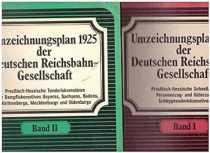Seller image for Umzeichnungsplan 1925 der Deutschen Reichsbahngesellschaft, Preuisch- Hessische Schnellzug-, Personenzug- und Gterzug- Schlepptenderlokomotiven for sale by Bcherpanorama Zwickau- Planitz