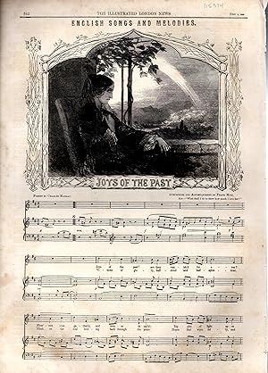 Immagine del venditore per PRINT: "English Songs and Mmelodies: Joys of the Past".music & .engraving from The Illustrated London News, October 9, 1858 venduto da Dorley House Books, Inc.