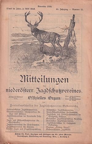 Mitteilungen des Niederösterreichischen Jagdschutzvereines