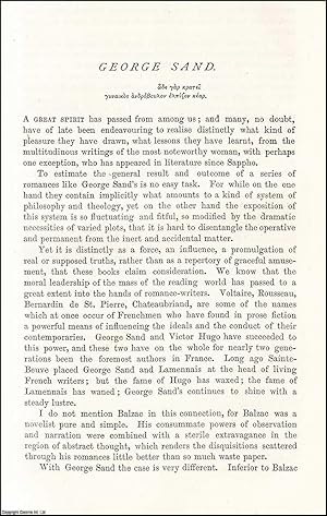 Seller image for George Sand, French Novelist. An original article from the Nineteenth Century Magazine, 1877. for sale by Cosmo Books