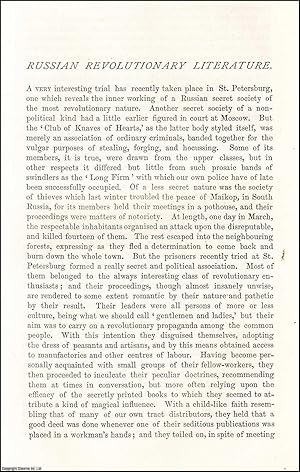 Seller image for Russian Revolutionary Literature. With textual excerpts. An original article from the Nineteenth Century Magazine, 1877. for sale by Cosmo Books