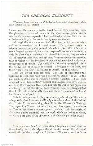 Seller image for The Chemical Elements. An original article from the Nineteenth Century Magazine, 1879. for sale by Cosmo Books
