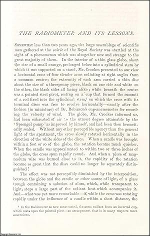 Imagen del vendedor de The Radiometer and its Lessons, as displayed at the Royal Society by Mr. Crookes. An original article from the Nineteenth Century Magazine, 1877. a la venta por Cosmo Books