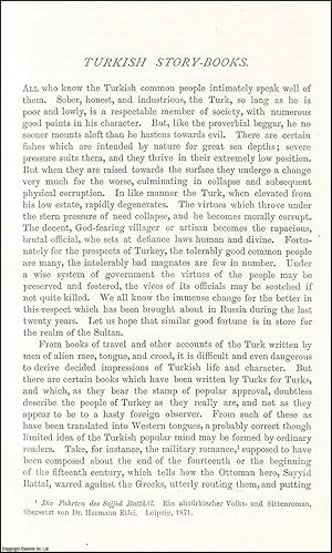 Immagine del venditore per Turkish Story-Books. An original article from the Nineteenth Century Magazine, 1877. venduto da Cosmo Books