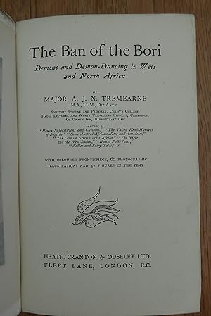 Seller image for THE BAN OF THE BORI Demons and Demon-Dancing in West and North Africa for sale by HALEWOOD : ABA:ILAB : Booksellers :1867