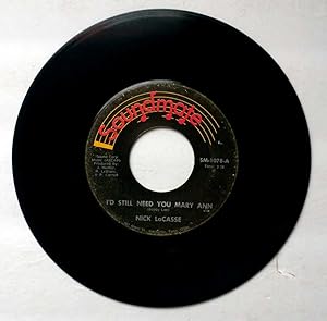 Image du vendeur pour Singer of Love Songs / I'd Still Need You Mary Ann [7" 45 rpm SIngle] mis en vente par Kayleighbug Books, IOBA