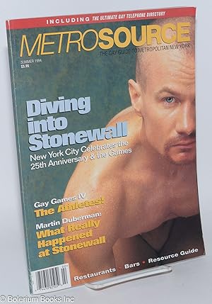 Bild des Verkufers fr Metrosource: the gay guide to metropolitan New York; vol. 5, #2, Summer 1994: Diving into Stonewall zum Verkauf von Bolerium Books Inc.