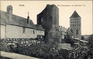 Ansichtskarte / Postkarte Chojnice Konitz Westpreußen, Alte Festungsmauer mit Schlochauer Tor