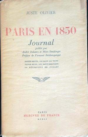 Bild des Verkufers fr Paris en 1830: Journal zum Verkauf von Librodifaccia