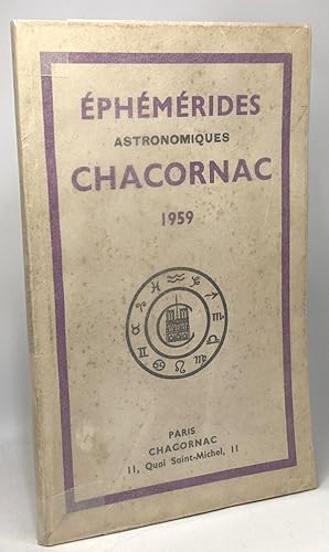 Ephemerides astronomique chacornac 1959