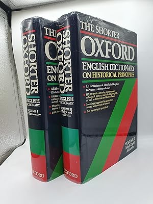 Image du vendeur pour The Shorter Oxford English Dictionary on Historical Principles - 2 Volume set mis en vente par Barclay Books