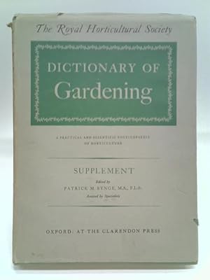 Seller image for Supplement To The Dictionary Of Gardening for sale by World of Rare Books