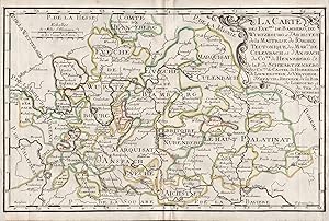 "La Carte des Eve.hes de Bamberg, de Wurtzbourg et d'Aichstet, de la Maitrise de l'Ordre Teutoniq...