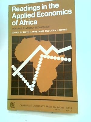 Bild des Verkufers fr Readings in The Applied Economics of Africa Vol I zum Verkauf von World of Rare Books