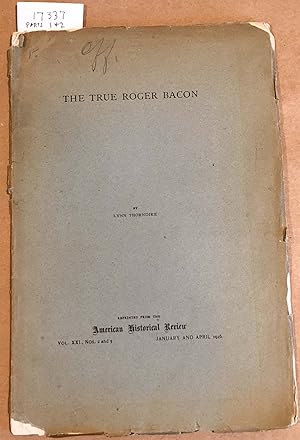 Seller image for The True Roger Bacon parts I and II for sale by Carydale Books